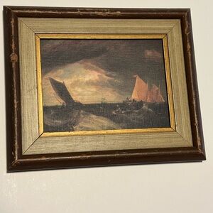 The Junction of the Thames and Medway reproduction framed small By Joseph Turner